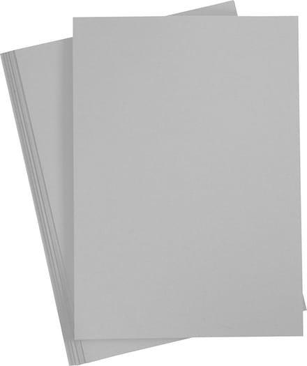 Karton - staalgrijs - A4 - 21x29,7cm - 180 grams - 20 vellen