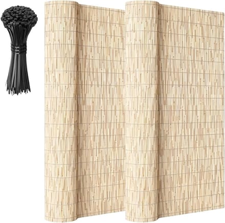Rieten Schutting Rol - Privacyscherm Bamboe - Buitenruimte Creëren - 85% Schaduw - H180xL750cm - Wit