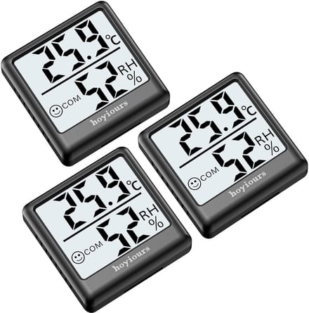 3-Pack Digitale Thermo-Hygrometer voor Binnen – Nauwkeurige Temperatuur- en Vochtigheidsmeter