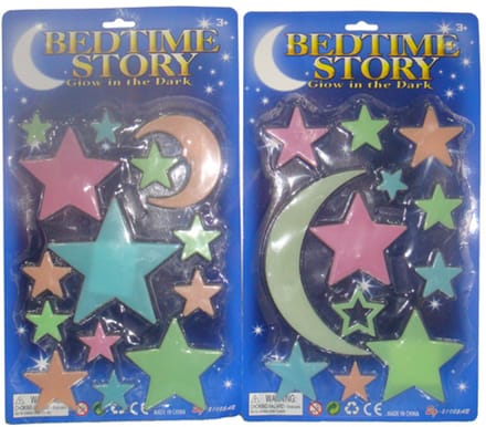 Glow in the Dark Set Kleur Maan en Sterren