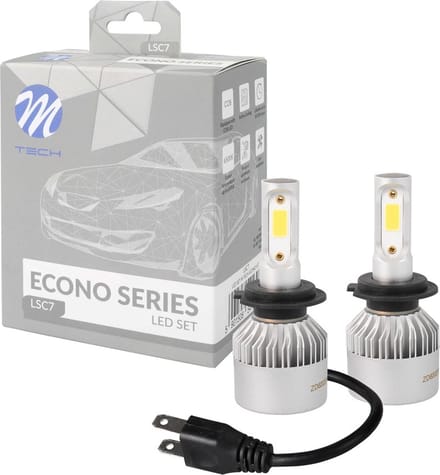 M-Tech H7 LED koplampen ombouwset - 10.000 lumen voor auto, vrachtwagen - 6500K