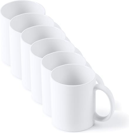 6 pack Speciale mok voor keramische sublimatie, 350 ml met matte afwerking.