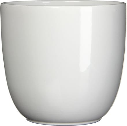 Mica Decorations Bloempot/plantenpot - wit - keramiek - D19 cm x H18
