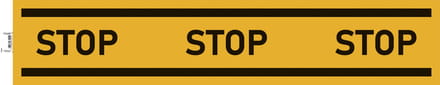 Exacompta Zelfklevend bord stoppen verplicht geel 100cm - Geel - 67025E