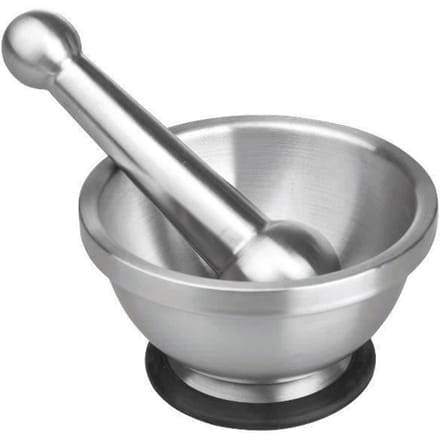 Mortier IBILI - Inox - Avec pilon - Ø 13,5 x H 7,5 cm