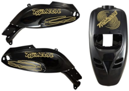 Piaggio Typhoon Stickerset - Cyclone - Goud