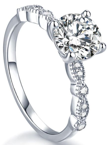 Schitterende Zilveren Ring 19.00 mm. (maat 60)