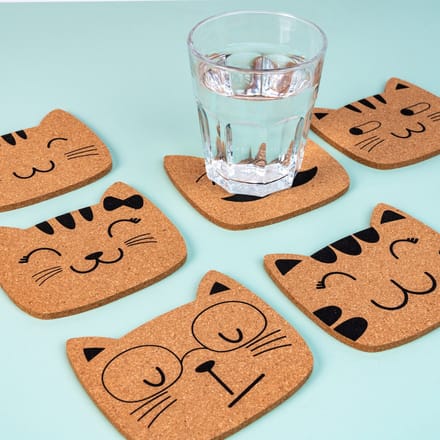 Winkee Kattenfamilie Onderzetters