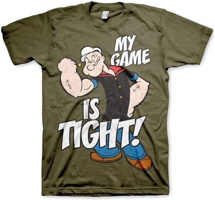 Popeye Game Is Tight T-shirt olijfgroen