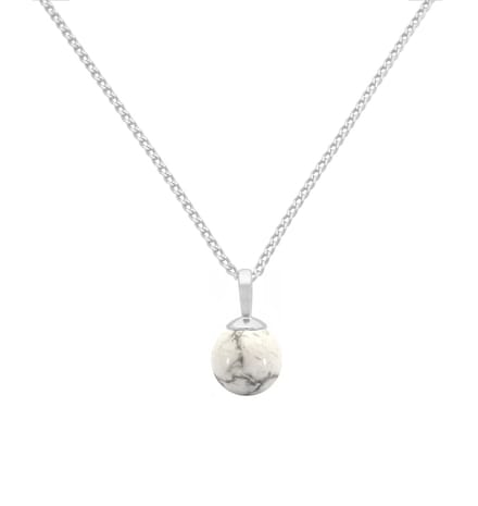 ARLIZI 2111 Ketting wit howliet hanger - sterling zilver - 46 cm
