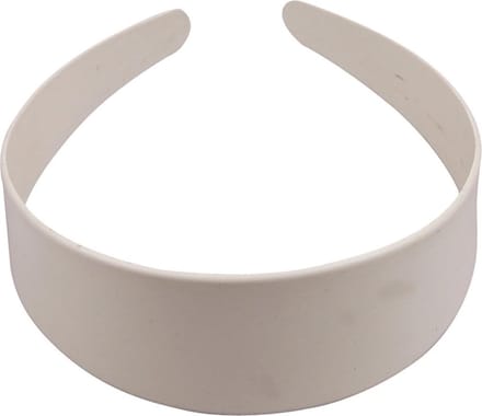 Plastic haarband, B: 40 mm, wit, 1 stuk