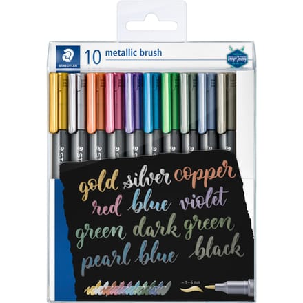 Staedtler Marker metallic brush 10 pcs in set
