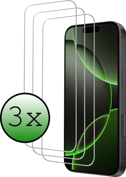 Screenprotector - 3 Stuks Geschikt voor Apple iPhone 16 Pro Max - Volledige Dekking - Beschermglas - Gehard Glas - Tempered Glass - Screen Protector