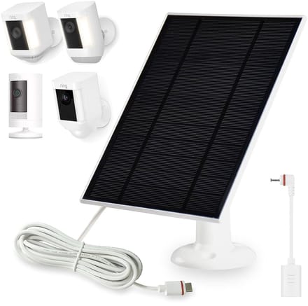 Dailygoods - 6W Zonnepaneel voor Ringcamera met 3m Kabel