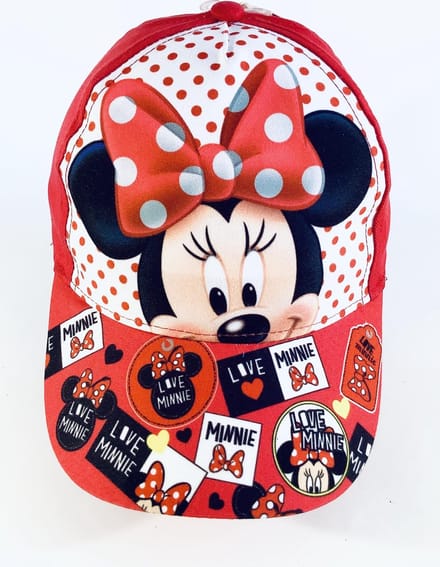 Minnie Mouse cap rood 54cm 5-10 jaar