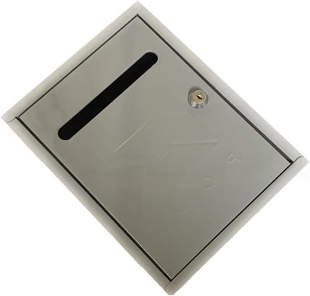 Brievenbus Staal - Postbak - Post Ontvangen - Met Sleutel - 26 cm - Wit