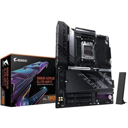 Gigabyte B650 AORUS ELITE WF7 Moederbord – Socket AM5 – ATX – DDR5 – Wi-Fi 7 – Bluetooth 5.4 – PCIe 5.0 M.2 – AMD B850