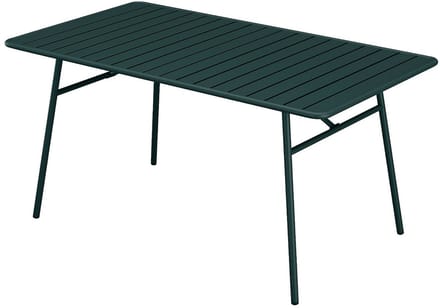 Vente-unique Tuintafel L160 cm van metaal - Spargroen - MIRMANDE van MYLIA