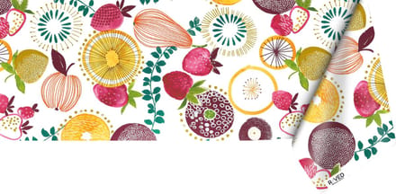 Raved Tafelzeil – 140 cm x 280 cm – Fris Fruit Rood – PVC – Afwasbaar