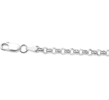 Zilveren Collier jasseron 3 1002211 45 cm