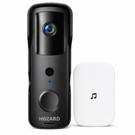 Hozard® Deurbel met Camera en DingDong – Draadloze Video Deurbel – 5200mAh – Zwart