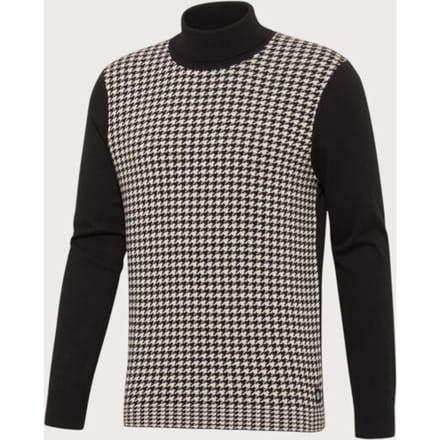 Blue Industry Koltrui met pied de poule motief |