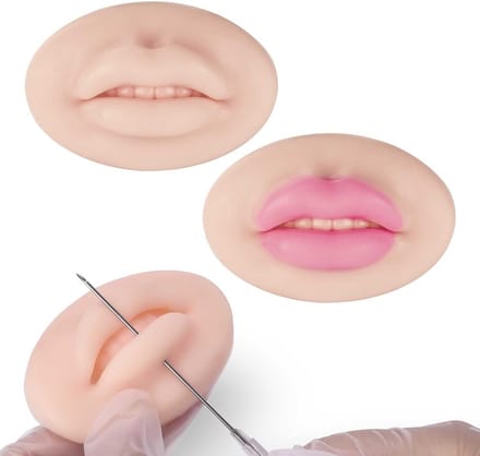 2x Silicium Oefenhuid voor Permanente Make-up Lippen - 3D Realistisch Tatoeëren