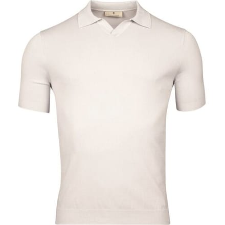 Thomas Maine Trui Pullover Polo No Button Collar Single Knit Licht Grijs / male