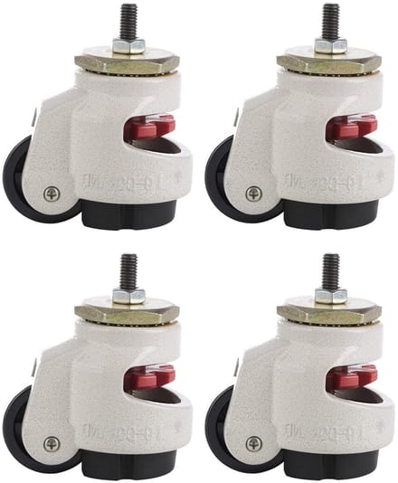 Zware Industriële Leveling Wielen met Verstelbare Plate, 4 Stuks voor Precisie en Stabiliteit