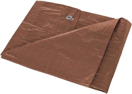 Waterdicht Polyzeil - Multifunctioneel Zeil - Buiten Beschermen - Geweven Polyethyleen - 8 x 10 voet - Bruin