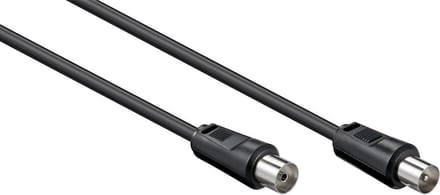 IEC (m) - IEC (v) coaxkabel / recht - zwart - 20 meter