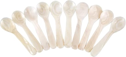 Cuhostki - 10 Stuks - Schelplepel - Parelmoer - 7CM-Kaviaarlepel