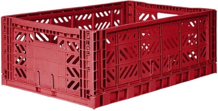 AyKasa Folding Crate Maxi Box - Tile Red