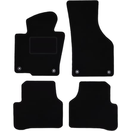 Zwarte velours vloermatten voor: Volkswagen CC coupé (2012-2017)