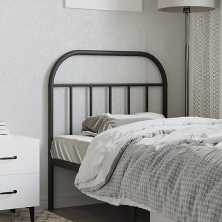 vidaXL - Vervangend - hoofdbord - metaal - zwart - 80 - cm