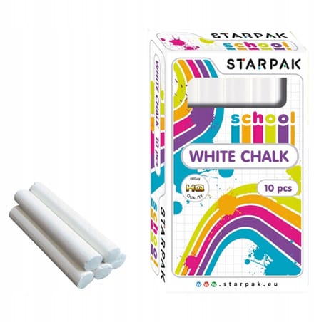 Starpak - Schoolkrijt - Wit - 10 stuks - Dikke Krijtjes