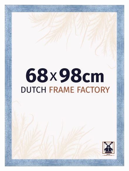 Fotolijst 68x98 cm - MDF - Helder Blauw Geveegd - Praag