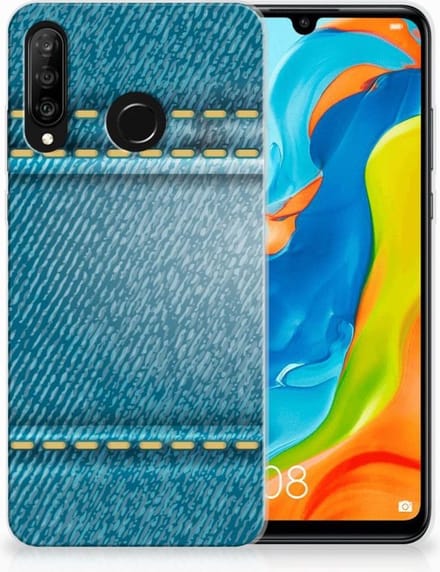 Huawei P30 Lite Silicone Back Cover Jeans