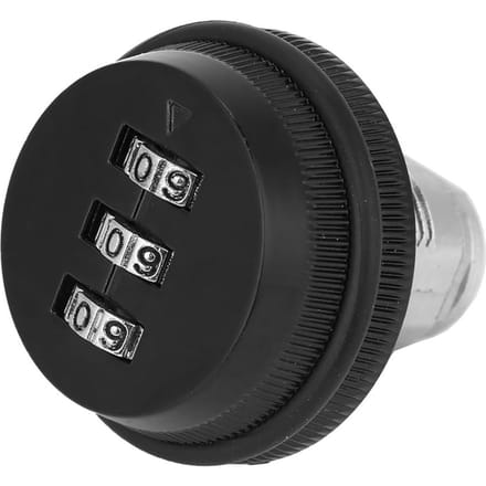 Zinklegering Wachtwoordcombinatie Camlock Locker Drie cijferige Wachtwoordcode Beschermer(Zwart) black