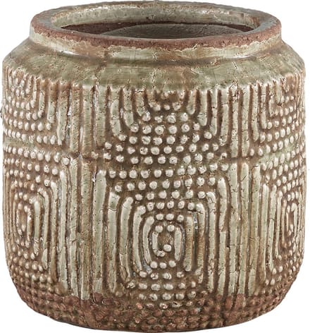 PTMD  reva groen keramiek pot modern design rond m