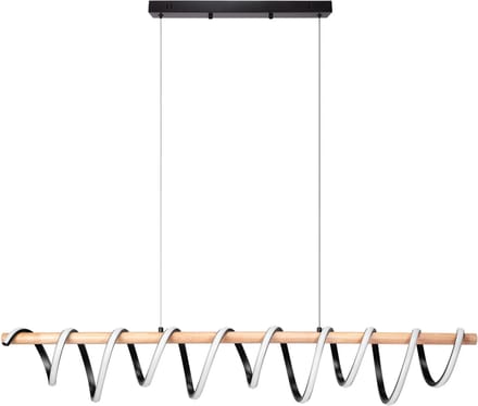 Toolight App1288-Cp Hanglamp Zwart 120X16X20Cm