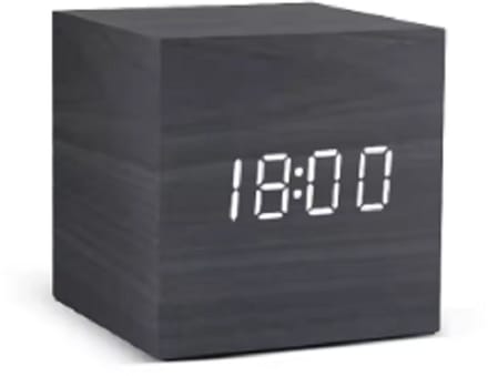 Houten Digitale Klok - Multifunctioneel - USB- Batterijen - Witte led - 6 CM