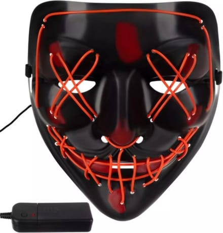 Malatec Masker met Drie Lichtmodus - Perfect voor Feestjes en Festivals