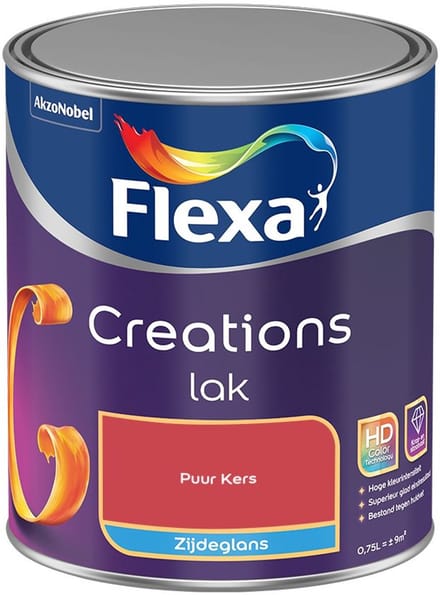 Flexa - Creations Lak Zijdeglans - Puur Kers - Mengverf - 750 Ml