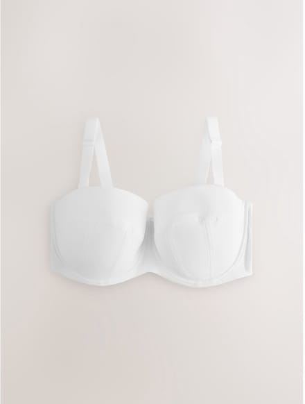 Next - Dames - F-K Ultimate Support licht gewatteerde multifunctionele strapless BH - Wit