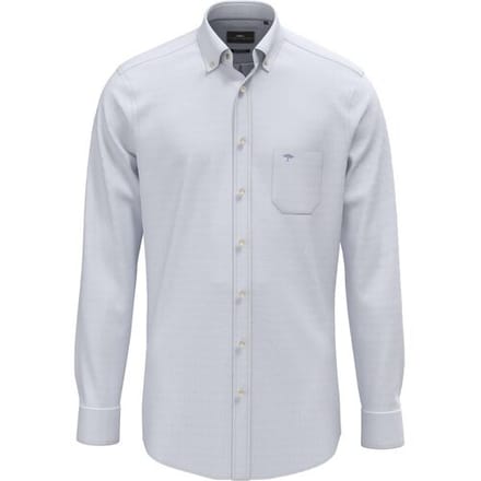 Fynch-Hatton Overhemd Washed Solid Color Oxford Button-Down New Breeze / male