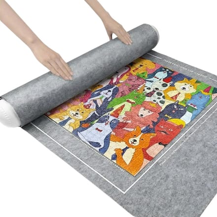 DnA® Puzzelmat - Puzzelmap - Puzzelmat 1000 Stukjes - Puzzelkoffer - Puzzelplaat - Grijs - 116cm x 66cm x 1cm