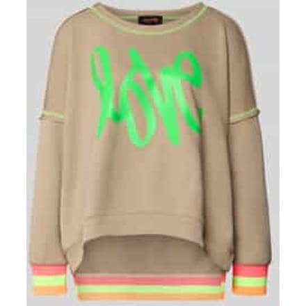 Oversized sweatshirt met geribde boorden