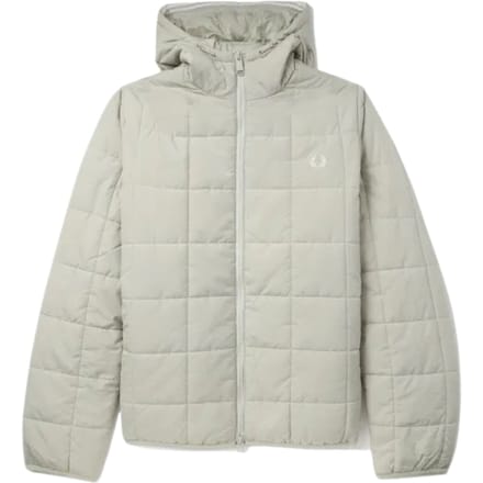 Fred Perry Grid Detail Geïsoleerd Licht Oyster Wit Jack