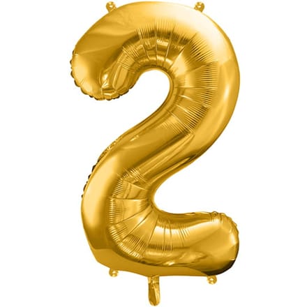 Cijfer 2 (86 cm) - Goud